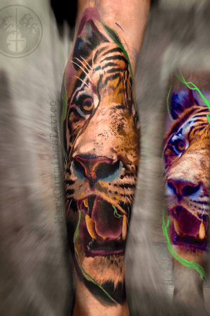 Kind of a sureal looking tiger. Done at austattoo expo in perth