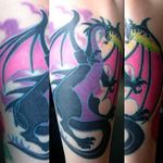 Disney tattoo - evil elements #disney #maleficent #sleepingbeauty #cartoon #animatedmovie #evil #dragon