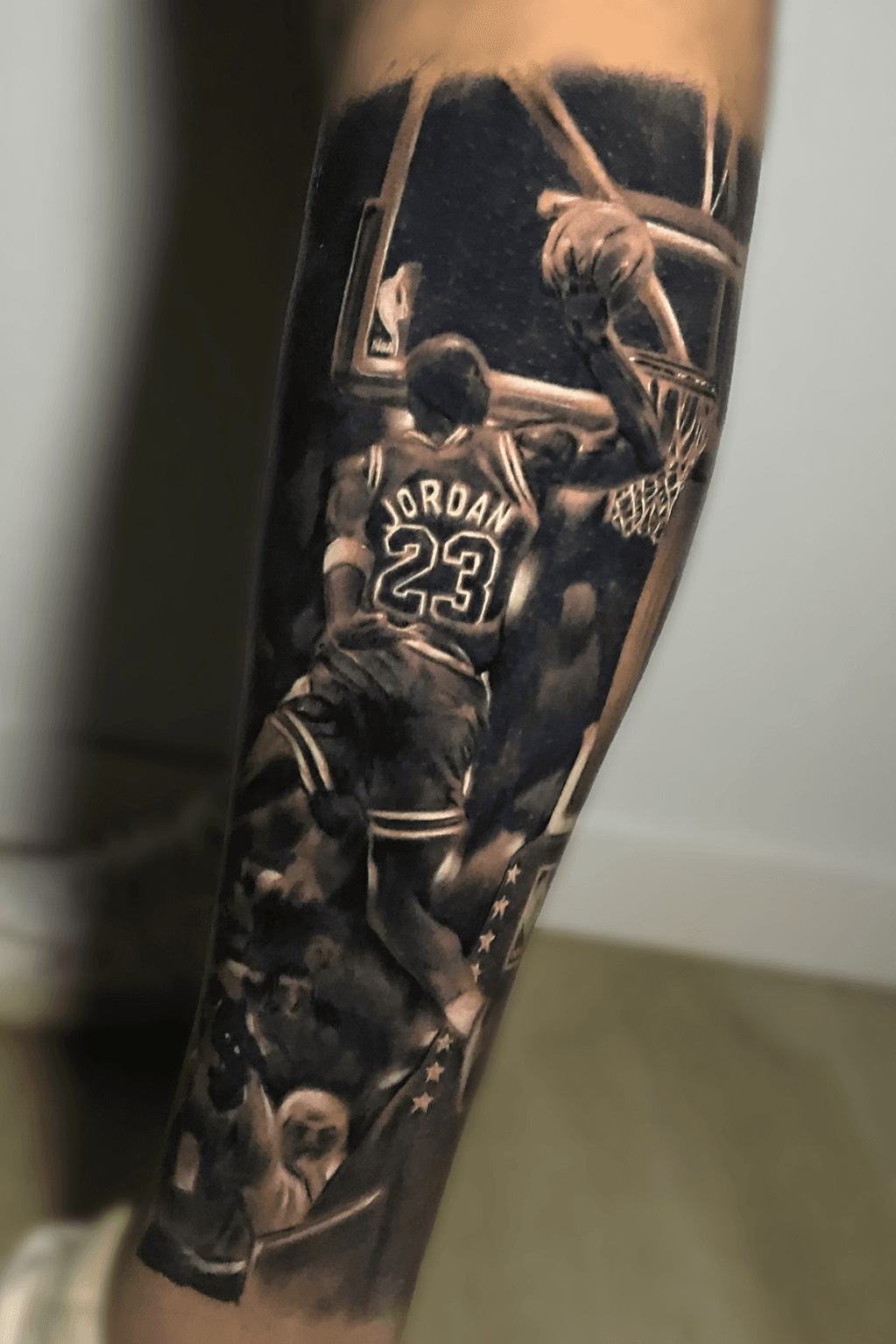 Michael Jordan done by Joshua Pope at Brothers Keeper Tattoo Studio in  Jasper Alabama  rtattoos