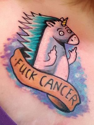 9/14/18. Justin Platte @ Liquid Tattoo. My very first tattoo and won't be my last!Diagnosed with breast cancer at 34 in 2013. I'm nearly 5 years out from treatment and wanted this as a testament to my journey.   #FUCKCANCER