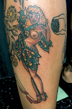 Peacock pinup #pinup #peacock #traditional #colortattoo #losangeles 