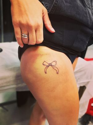 Did you know that the word Papillion is French for butterfly? 😄 So it's called a bow in English. Roni enjoy 🌹Done at @panic_tattoo_hadera#tattoo #tattooshop #bowtattoo #ink