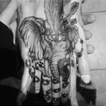 Tattoo I did for my uni project..... #tattoo #tattooing #tattoostyle #tattoodesign #tattooart #chains #elephanttattoo #elephant #feathers #jewels #beads #blackpearls #chains #illustration #blackandwhite #everafterart #university #uniproject #art #artwork #eternalink #liner #rotarymachinetattoo #circustattoo #circuselephant 