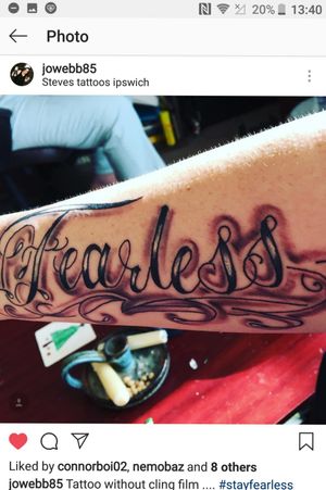 My fearless tattothst I got done last November. 