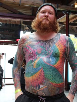 A Japanese piece the guy is called Lester met him a the international London tattoo convention 2018 #LTCPICKME 