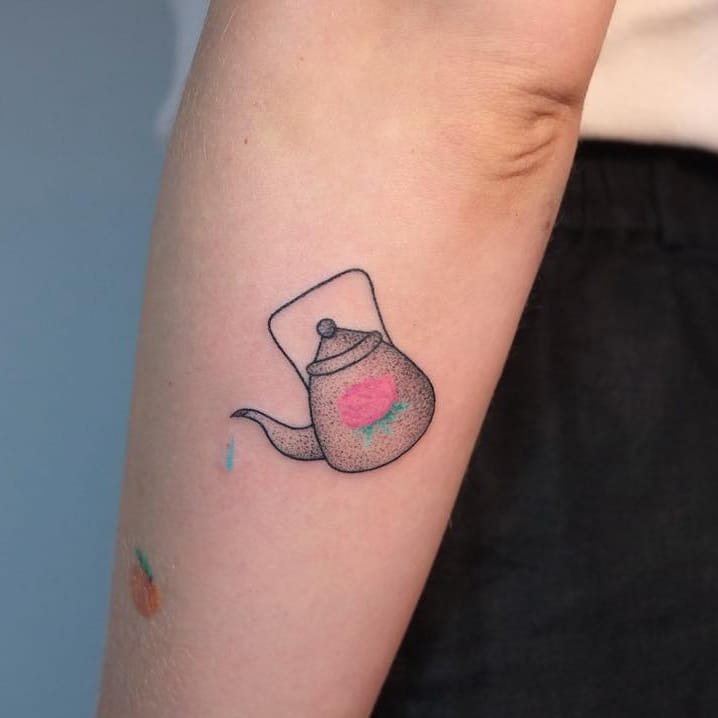 La Femme Tattoo House  Custom teapot by our handpoke queen pokeypokes   Gold Coast studio  Facebook