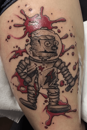 #whitezombie #astrocreep2,000 #astronaut #robot #tattoo #tattooartist #jonmorrison47 #eternalink 