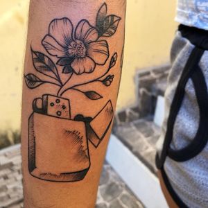 Lighter and flowers