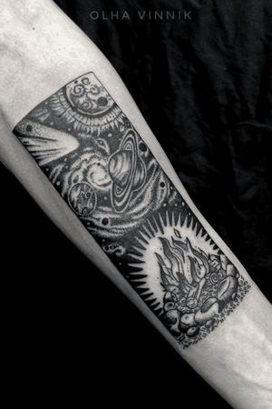 #dotwork #tattooart #tattookh #tattookharkov  #tattoo #tattoosketch #tattooink #whipshading #blackwork #эскиз  #art #sketch #galaxy #галактика #космос #комета #Сатурн #Юпитер #солнце #sun #Saturn #Jupiter #Bonfire #Comet #tattooed_kiev #tattooedkharkiv