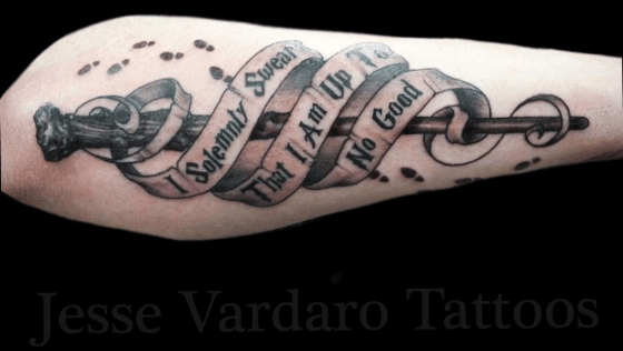 Tattoo uploaded by Chad Daniels Stewart  I solemnly swear Im up to no  good  Tattoodo