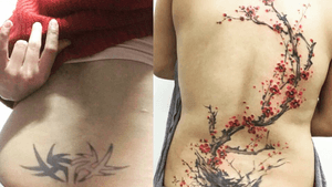 Cover up blossom tattoo
