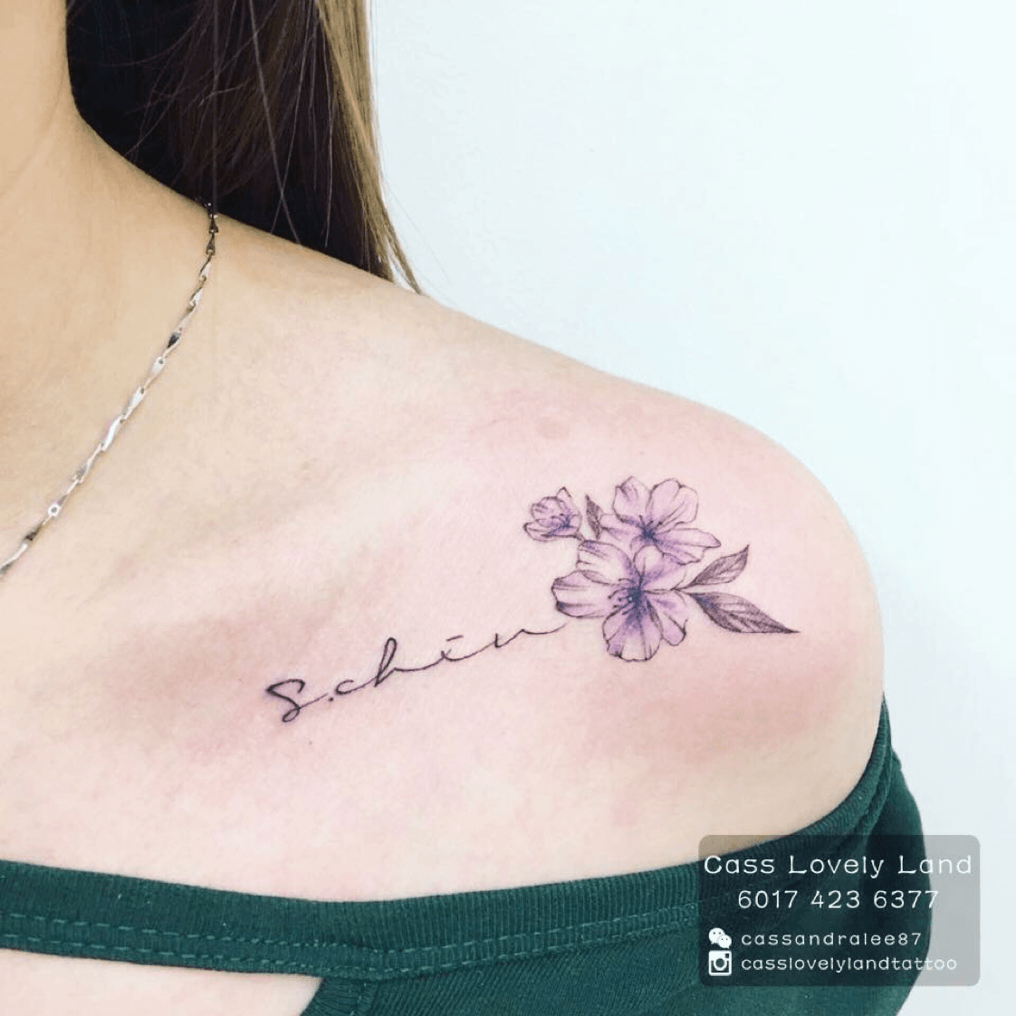 Violet flower tattoo by Sol Fairytale SolFairytale Koreanartist color  smalltattoo minimal real  Violet flower tattoos Delicate flower tattoo  Violet tattoo