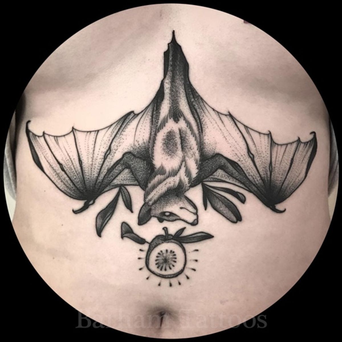 Tattoo uploaded by Fable Tattoo Gallery • Bat sternum tattoo by