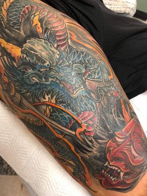 Custom Hannya Dragon I tattooed 