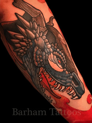 Dragon tattoo by @barhamtattoos 