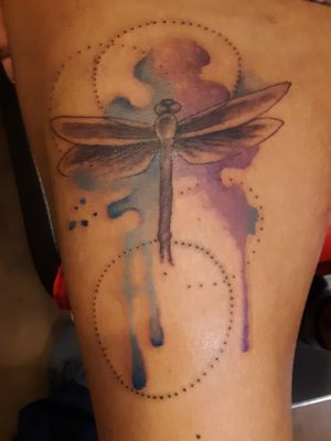 Watercolor dragonfly