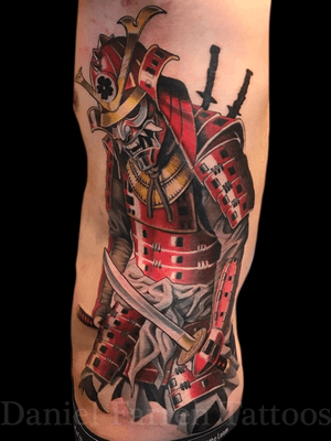 Samurai Tattoo by @danielfarrentattoos 