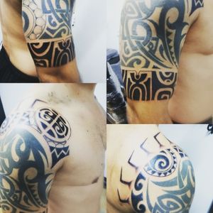 Completando brazo Maori #tattoo #Eternal #ink #tattooart #tattoostyle #frehandtattoo #blacktattoo #maoritattoo #maorie #brazotattoo