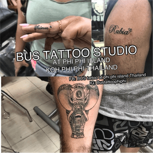 #elephanttattoo #tattooart #tattooartist #bambootattoothailand #traditional #tattooshop #at #Bustattoostudio #Bustattoophiphi #tattoophiphi #phiphiisland #thailand #tattoodo #tattooink #tattoo #phiphi #kohphiphi #thaibambooartis  #phiphitattoo #thailandtattoo https://instagram.com/Bustattoophiphihttp://phiphitravels.com/author/bustattoo/ https://www.youtube.com/results?search_query=bus+bamboo+tattoo+phi+phi+studiohttps://www.facebook.com/bustattoophiphibambootattoo/Artist by Bus 🙏🏻🙏🏻🙏🏻🙏🏻🙏🏻thank you so much🙏🏻🙏🏻🙏🏻🙏🏻🙏🏻🙏🏻Situated in the near koh phi phi police station , Bus tattoo is a small studio run by Mr.Bus, an experienced and talented tattooist who can perform his art both with bamboo stick and with electric tattoo gun. Cover ups, free hand designs, custom designs - any style can be realized at Bus tattoo studio. As in mostly any shop nowadays, needles are disposable and used only once at Bus tattoo studio