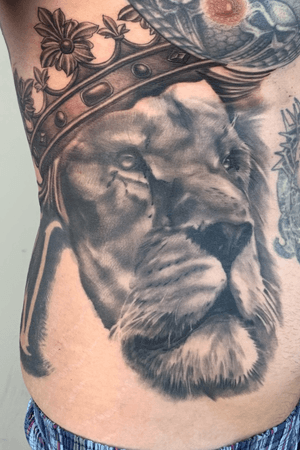 Healed lion and in progress on the crown