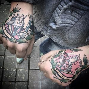 Hand Tattoo King & Queen
