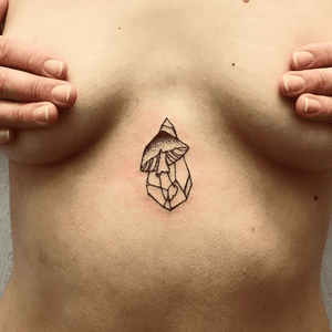 Little sternum crystal from my flash. 