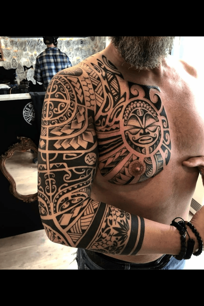 Tattoo Uploaded By Tom Deschrijver Maori Chest Tattoodo   20181002 1Ths16muDCud5mo 