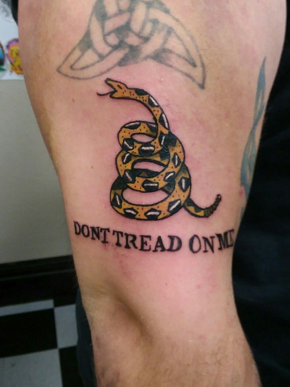 Dont tread on me patriotic tattoo