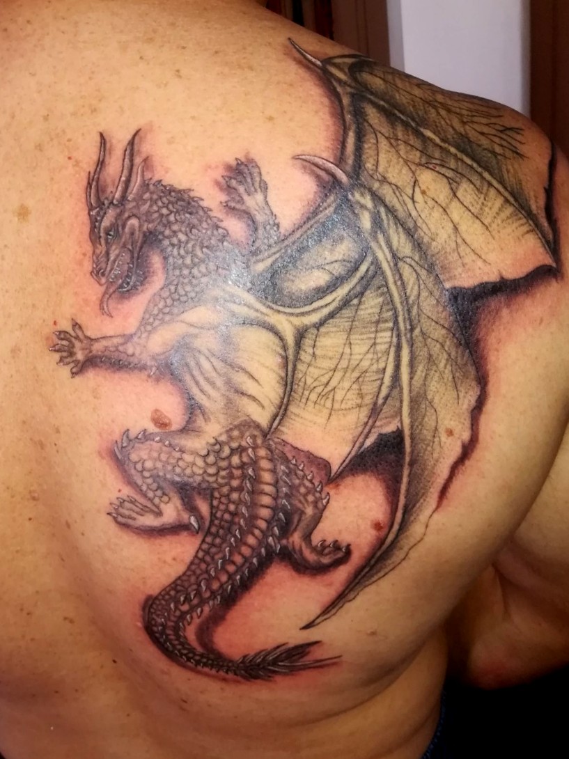 50 3D Dragon Tattoos For Men  Mythical Creature Design Ideas  3d dragon  tattoo Dragon tattoo designs Dragon tattoo