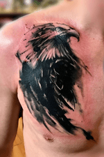 Eagle chest poece. (Not my original design). #eagle #watercolor #blackandgrey #blackandgray 