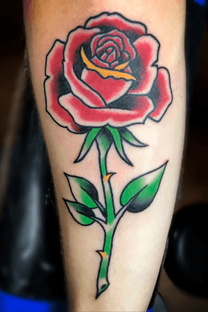 Traditional styled rose. #traditional #rose #rosetattoo #simple 