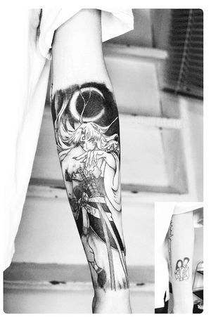 Tattoo by Sushi tattooist. Wechat：Justtattoo02 Guangzhou Tattoo - #Justtattoo #GuangzhouTattoo #OriginalTattoo #TattooManuscript #TattooDesign #TattooFemaleTattooist #comic #comictattoo #inuyasha #inuyashatattoo #seshomaru #seshomarutattoo #cover #coveruptattoo 