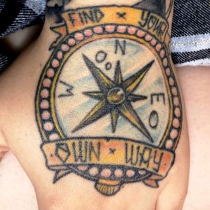 Compass hand tattoo... Find your own way 