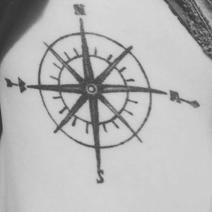 Czech girl 20y.o.compass (way to target, correct direction)placement - right flankmy first tattoo (18y.o.)#compass #firsttattoo #girl #CZechRepublic #czechgirl #ribs 