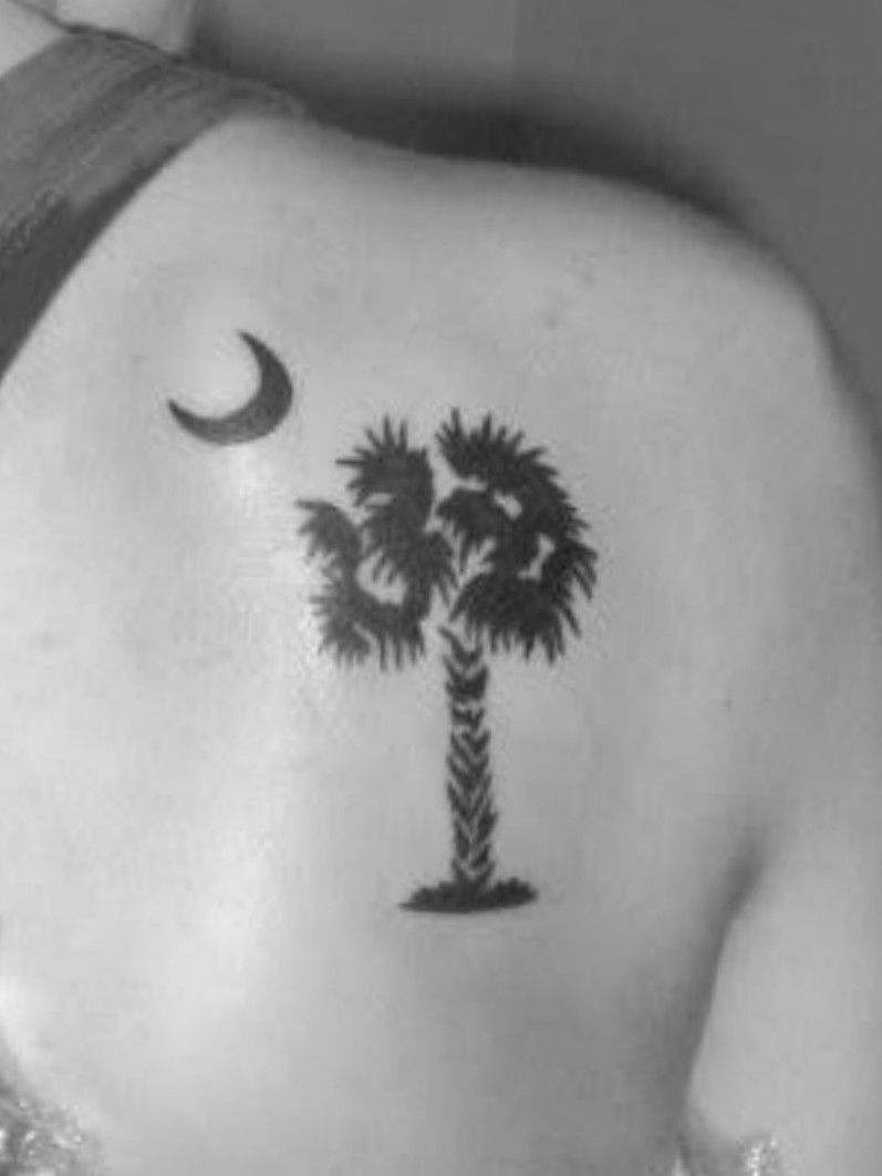 My tattoo of my home state flag ripping out of my skin South Carolina  South  carolina tattoo South carolina state flag Tattoos