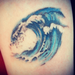 TheWaveOfLife’ by FerryBoom #BoomInk #wave #cooltattoos #colortattoos #tattoooftheday #folowme 