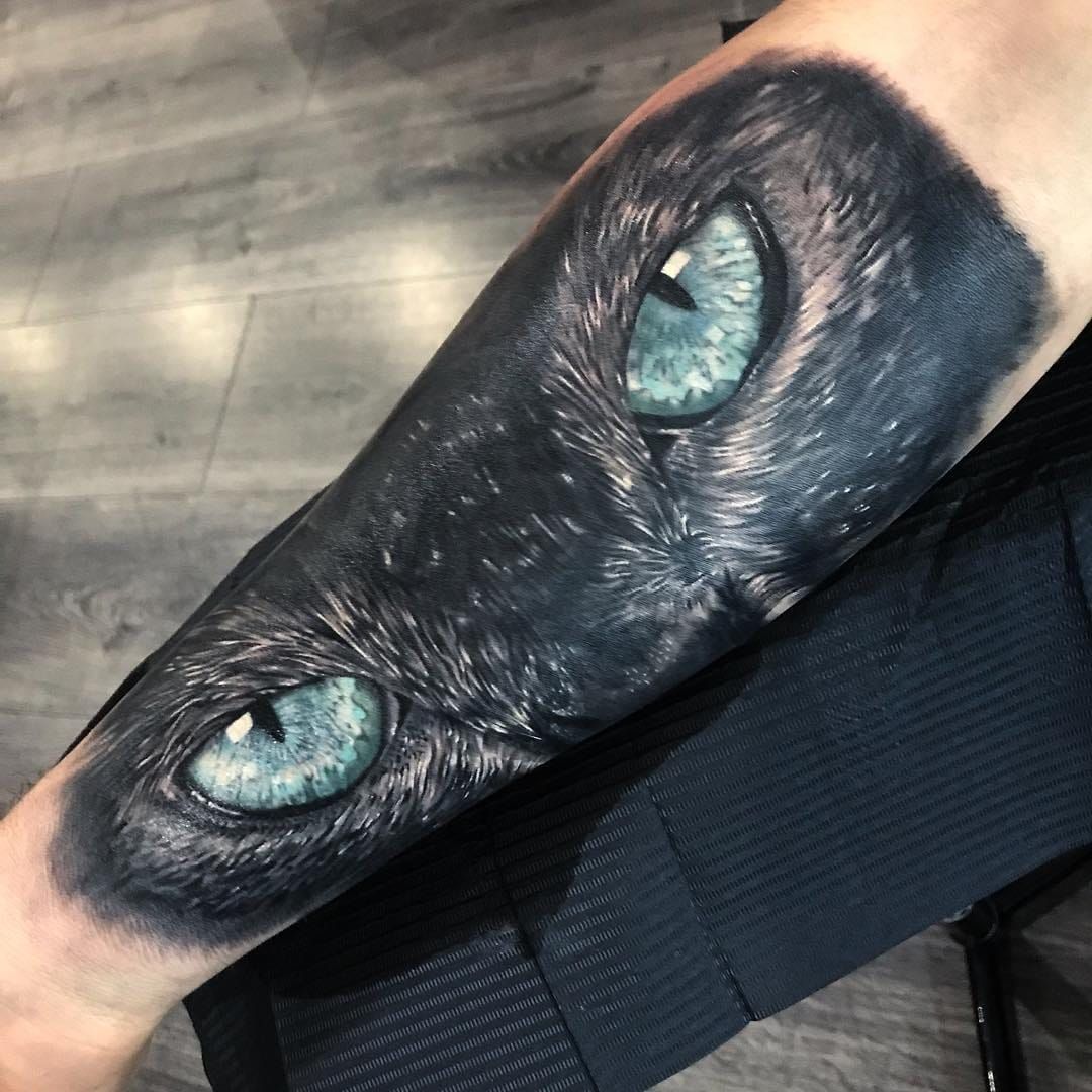 Tattoo uploaded by Tattoodo • Tattoo by Anali De Laney #AnaliDeLaney #sparklytattoos #sparkly #glittery #glitter #sparkle #stars #ornamental #beautiful #cat #cateyes #eyes #fur #kitty #petportrait #realism #realistic #hyperrealism • Tattoodo