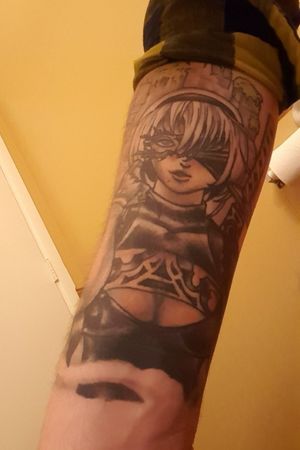 Tattoo by Eric Wason. 2B from the game Nier: Automata