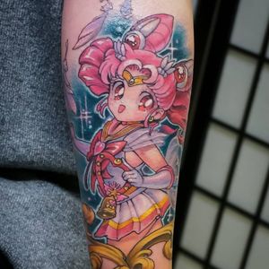Tattoo by Hori Benny #HoriBenny #sparklytattoos #sparkly #glittery #glitter #sparkle #stars #ornamental #beautiful #SailorMoon #anime #manga #color #stars #kawaii #bell #heart #cute