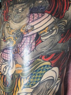 Tattoo Uploaded By Kensho Traditional Japanese Tattoo All Shading And Coloring By Hand In Progress Full Backpiece Kongo Yasha Myoo 背中 額 金剛夜叉明王 途中 Appointment Via E Mail Kensho Japantattoo Net