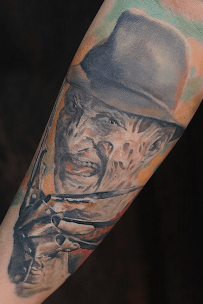 Freddy Krueger #FreddyKrueger#portraittattoos#color#realism#realistic#horror