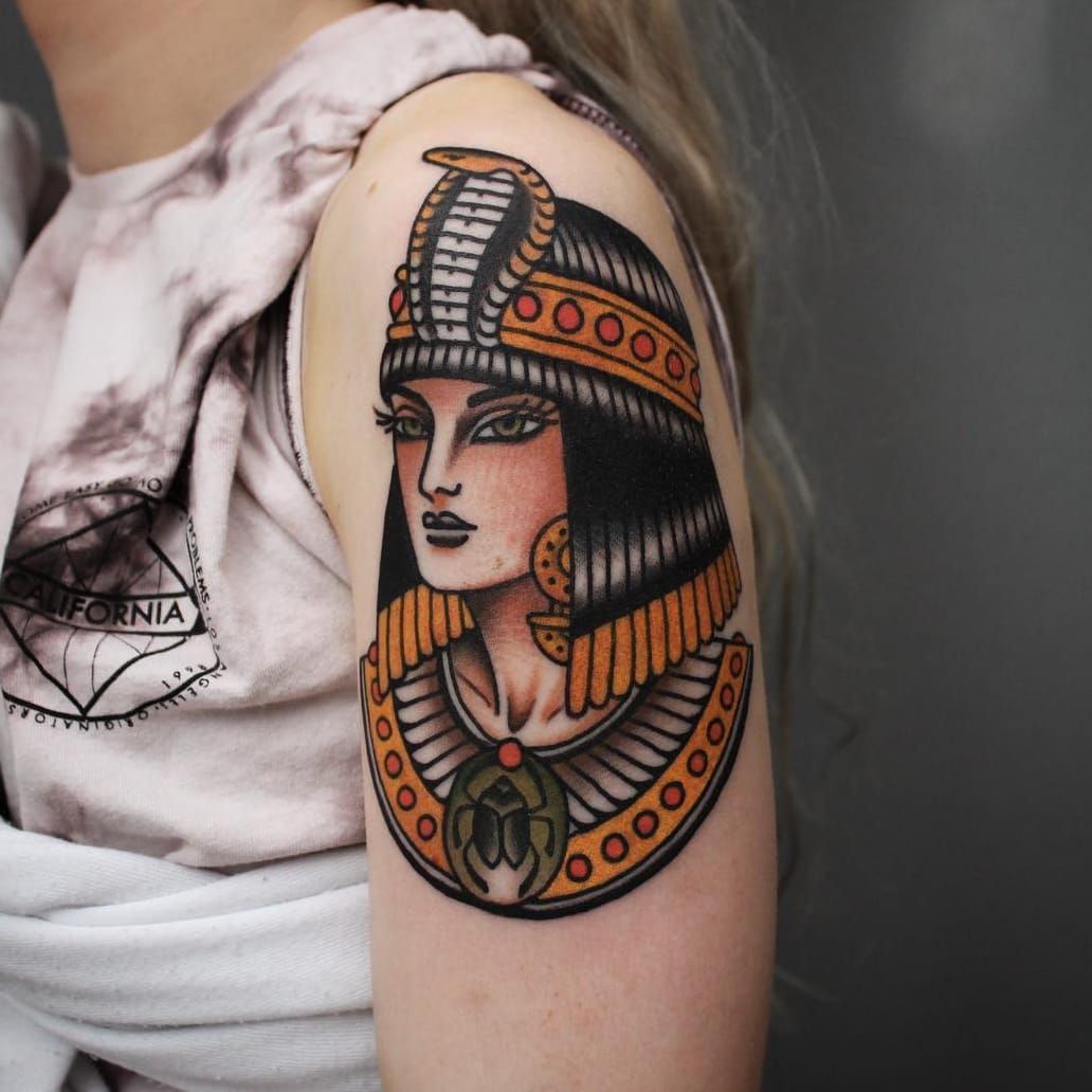 Egyptian Woman and Shapes Temporary Tattoo | EasyTatt™ – EasyTatt Ink co.