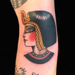Tattoo by Holly Ellis #HollyEllis #Egyptiantattoos #egyptian #egypt #ancient #esoteric #history #ladyhead #portrait #cleopatra #nefertiti #cobra #snake #reptile #jewelry #collar #crown