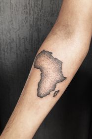 Map Of Africa Tattoo Orangetattooshop