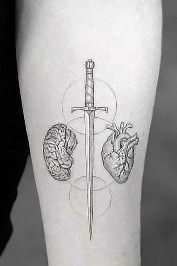 Heart And Brain Tattoo  InkStyleMag