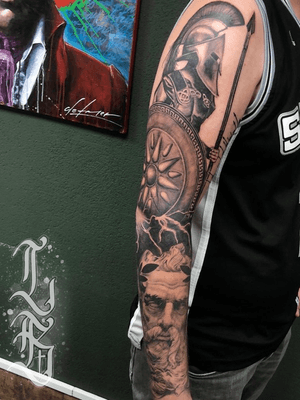 Done by Lex van der Burg- Resident Artist @swallowink @iqtattoogroup #tat #tatt #tattoo #tattoos #tattooart #tattooartist #blackandgrey #blackandgreytattoo #spartan #spartantattoo #realistictattoo #realistic #sleeve #sleevetattoo #ink #inkee #inkedup #inklife #inklovers #art #bergenopzoom #netherlands