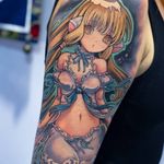 Tattoo by Hori Benny #HoriBenny #ladytattoo #babe #lady #woman #portrait #anime #manga #chobits