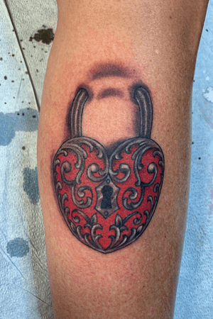 Heart lock tattoo 