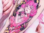 Tattoo by Brando Chiesa #BrandoChiesa #pokemontattoos #pokemon #gamer #cartoon #tvshow #game #Japanese #anime #music #jigglypuff #pokeball #lady #pinup #scifi #sparkle #color #newschool