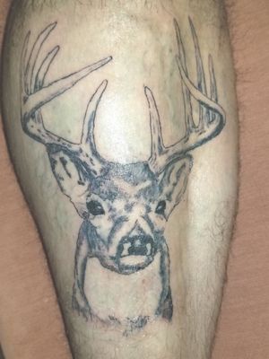 My first tattoo incorporating shading. Done on my own left shin